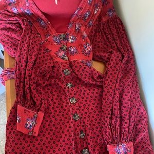 Free People tie mini dress